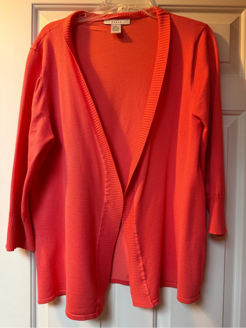 Grace Coral Open-Front Women's Cardigan